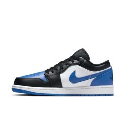 Nike Air Jordan 1 Low Sneakersy męskie. Niebieskie buty sportowe na co dzień męskie Nike, m, bez wzorów, bez ramiączek, bez kaptura. Za 409.99 zł.
