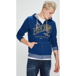Pepe Jeans - Bluza Jerry. Niebieskie bluzy rozpinane męskie Pepe Jeans, z nadrukiem, z bawełny. W wyprzedaży za 299.90 zł.