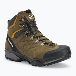 Buty trekkingowe męskie SCARPA ZG Trek GTX cypress/sulphur. Zielone buty zimowe męskie Scarpa, bez wzorów, sportowe, bez obcasa, bez zapięcia. Za 829.99 zł.