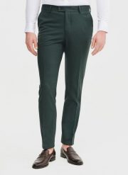 PAKO LORENTE - Zielone spodnie ganiturowe. Zielone eleganckie spodnie męskie Pako Lorente, bez wzorów, z elastanu, eleganckie. Za 599.99 zł.