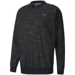 Męska bluza Puma - Komfort i styl w kamuflażu. Niebieskie bluzy nierozpinane męskie Puma, m, bez wzorów, z elastanu, eleganckie, bez ramiączek, bez kaptura. Za 271.99 zł.