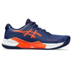 Buty tenisowe męskie Asics Gel Challenger 14 Clay. Czerwone buty treningowe męskie Asics, bez wzorów, z materiału, bez zapięcia, tenisowe. Za 499.99 zł.