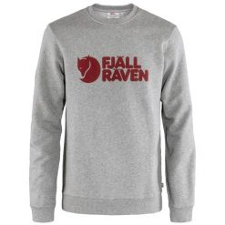 Bluza bawełniana męska Fjallraven Logo Sweater. Szare bluzy nierozpinane męskie Fjällräven, m, bez wzorów, z bawełny, sportowe, bez ramiączek, bez kaptura. Za 417.99 zł.
