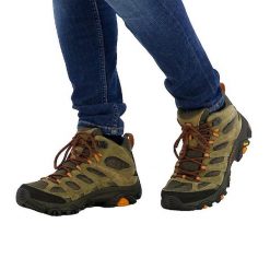 Buty trekkingowe Merrell Moab 3 Mid GTX brązowe. Brązowe buty trekkingowe męskie Merrell, bez wzorów, z gore-texu, bez zapięcia, trekkingowe, gore-tex. Za 723.40 zł.