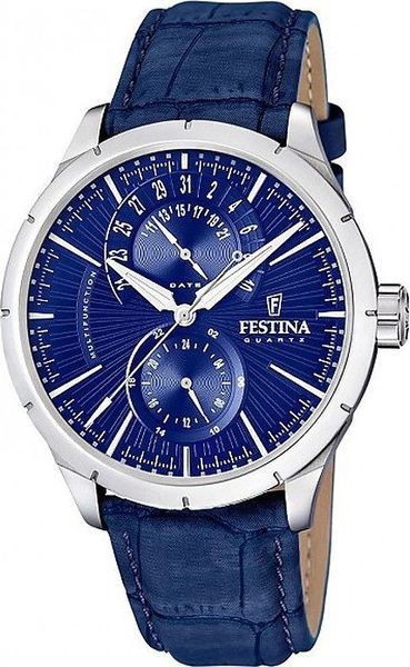 Zegarek Festina Zegarek męski Festina F16573-7 niebieski. Niebieskie zegarki męskie Festina. Za 424.00 zł.