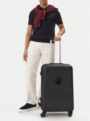 Beverly Hills Polo Club Walizka średnia CEO-BHPC-M-003-08-BLACK Czarny. Czarne walizki męskie Beverly Hills Polo Club, bez wzorów, z tworzywa sztucznego, średnie. Za 359.99 zł.