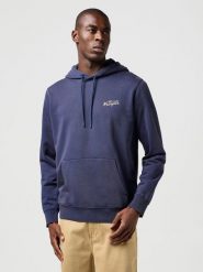 WRANGLER MĘSKA BLUZA Z KAPTUREM WRANGLER AMERICANA HOODIE NAVY 112362777. Niebieskie bluzy z kapturem męskie Wrangler, l, bez wzorów, z kapturem. Za 179.99 zł.