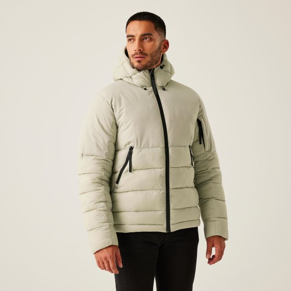 Kurtka z kapturem Regatta Laurade. Szare kurtki męskie Regatta, m, bez wzorów, z puchu, sportowe, bez ramiączek, z kapturem. W wyprzedaży za 338.15 zł.