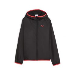 Młodzieżowa wiatrówka z podszewką z polaru PUMA Black. Czarna kurtki treningowe męskie Puma, m, bez wzorów, z polaru, bez kaptura, do biegania. Za 269.00 zł.