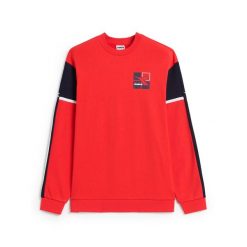 Bluza męska DIADORA SWEATSHIRT CREW WEAVE. Czerwone bluzy nierozpinane męskie Diadora, m, bez wzorów, bez ramiączek, bez kaptura. Za 99.99 zł.