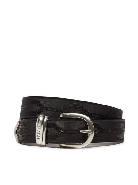 Guess Pasek Męski Designed Folk Belt M4BZ32 L0VH0 Czarny. Czarne paski męskie Guess, z aplikacjami, ze skóry. Za 169.99 zł.
