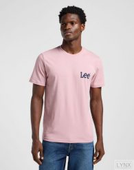 MESKA KOSZULKA LEE MEDIUM WOBBLY LEE TEE SOFT MAUVE 112364536. Fioletowe t-shirty męskie Lee, s, bez wzorów, bez kołnierzyka, bez ramiączek. Za 79.99 zł.