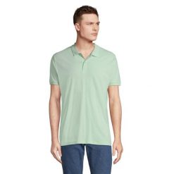 Męska Koszulka Polo Planet. Zielone koszulki polo męskie SOL'S, l, bez wzorów, sportowe, bez kołnierzyka, bez ramiączek. Za 64.99 zł.