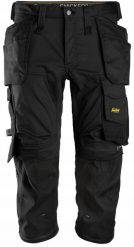 Snickers piratbuks str. 56 - Sort, slim fit design, stretch m/hylsterlommer - 6142. Długie spodnie sportowe męskie Snickers, bez wzorów. Za 524.05 zł.