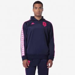 Bluza dresowa Stade Français 222 Banda Zeustivy 2024/25. Niebieskie bluzy nierozpinane męskie Kappa, bez wzorów, z dresówki, sportowe, bez ramiączek, bez kaptura. W wyprzedaży za 353.30 zł.