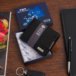 Męski portfel skórzany klasyczny duży poziomy czarny skóra nat Beltimore P07. Czarne portfele męskie bez wzorów, ze skóry. Za 69.99 zł.