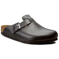 Klapki Birkenstock. Czarne klapki i japonki męskie Birkenstock, bez wzorów. Za 439.99 zł.
