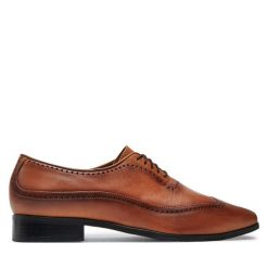 Półbuty Baldowski. Brązowe eleganckie półbuty męskie Baldowski, wizytowe, bez obcasa, bez zapięcia. Za 709.99 zł.