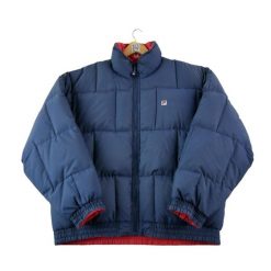 Second life - Męskie kurtka puchowa z możliwością odwrócenia - Stan dobry. Niebieskie kurtki męskie Fila, m, bez wzorów, z puchu, sportowe, bez ramiączek, bez kaptura. Za 148.01 zł.