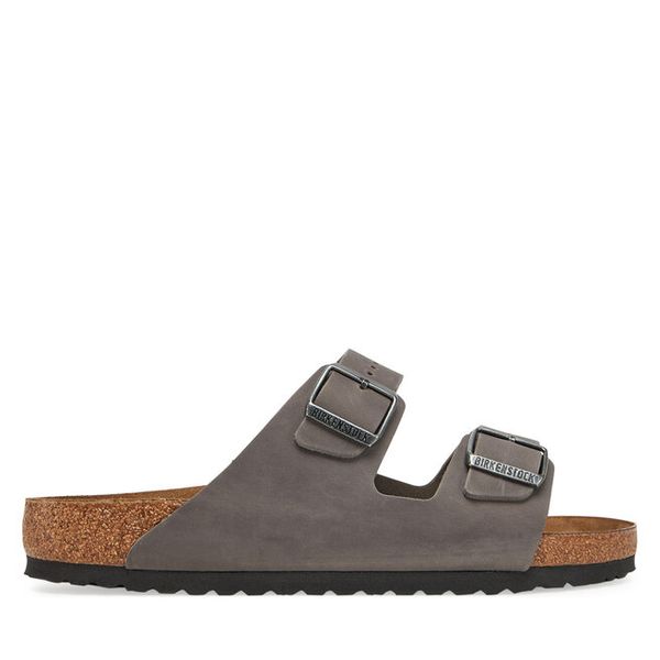 Klapki Birkenstock. Szare klapki i japonki męskie Birkenstock, bez wzorów. Za 389.99 zł.