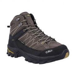 Buty trekkingowe męskie CMP Rigel Mid WP. Brązowe buty trekkingowe męskie CMP, bez wzorów, z materiału, bez zapięcia. W wyprzedaży za 399.99 zł.