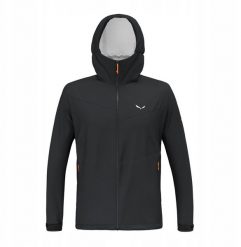 Kurtka Puez Aqua 4 PTX 2.5L-black out-50 (L) SALEWA. Czarne kurtki męskie Salewa, l, bez wzorów, bez ramiączek, bez kaptura. Za 524.75 zł.