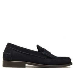 Mokasyny Tommy Hilfiger. Niebieskie mokasyny męskie Tommy Hilfiger, bez zapięcia. Za 449.99 zł.