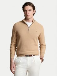 Polo Ralph Lauren Sweter 710932304500 Beżowy Regular Fit. Brązowe kardigany męskie Polo Ralph Lauren, m, bez wzorów, z bawełny, bez ramiączek. Za 939.99 zł.