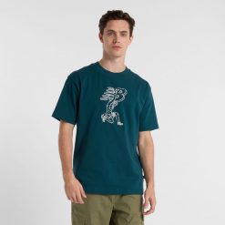 Koszulka męska New Balance MT51978DOE – zielona. Zielone t-shirty sportowe męskie New Balance, l, bez wzorów, z bawełny, klasyczne, bez ramiączek. Za 139.99 zł.