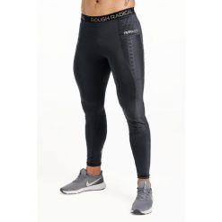 Legginsy do biegania męskie Rough Radical Stone Long z kieszonką. Czarne legginsy męskie ROUGH RADICAL, m, bez wzorów, do biegania. W wyprzedaży za 144.42 zł.