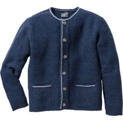 Sweter rozpinany w ludowym stylu Regular Fit bonprix ciemnoniebieski melanż. Kardigany męskie marki bonprix. Za 44.99 zł.