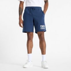 Spodenki męskie New Balance MS51940NNY – niebieskie. Niebieskie szorty sportowe męskie New Balance, bez wzorów, z bawełny, klasyczne. Za 169.99 zł.