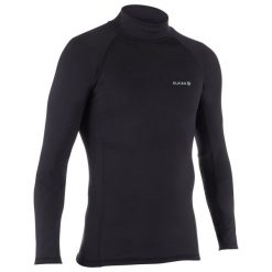 Top Uv Termiczny Surfing Długi Rękaw 900 Męski. Czarne koszulki męskie z długim rękawem OLAIAN, m, bez wzorów, z elastanu, sportowe, bez kołnierzyka, bez ramiączek. W wyprzedaży za 59.99 zł.