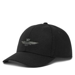 Czapka z daszkiem Aeronautica Militare. Czarne czapki męskie Aeronautica Militare, bez wzorów. Za 219.99 zł.