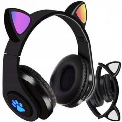 Słuchawki ExtraLink Kids Headphones Pro Black Wired headphones Cat Ears. Czarne słuchawki nauszne ExtraLink. Za 41.41 zł.