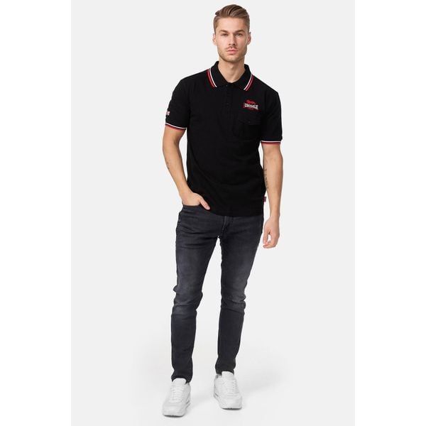Polo Lonsdale Lynton. Czarne koszulki polo męskie Lonsdale, m, bez wzorów, bez kołnierzyka, bez ramiączek. Za 226.00 zł.