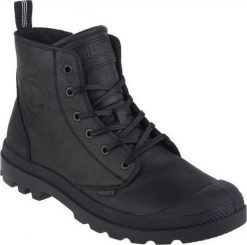 Buty trekkingowe męskie Palladium Palladium Pampa Zip Lth Ess 76888-008-M Czarne 45. Czarne buty trekkingowe męskie Palladium, bez wzorów, bez zapięcia. Za 465.41 zł.