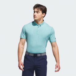 Koszulka Go-to Textured Polo. Zielone koszulki polo męskie ADIDAS, m, bez wzorów, eleganckie, bez kołnierzyka, bez ramiączek. Za 299.00 zł.
