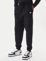 Kappa Spodnie dresowe 351Y41W 005 Czarny Regular Fit. Czarne spodnie dresowe męskie Kappa, bez wzorów, z bawełny. Za 299.99 zł.