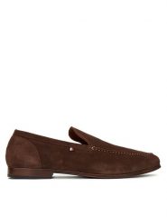 Tommy Hilfiger Półbuty Hilfiger Flexible Suede Loafer FM0FM05496 Brązowy. Brązowe codzienne półbuty męskie Tommy Hilfiger, bez wzorów, ze skóry, bez obcasa, bez zapięcia. Za 459.99 zł.