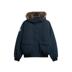 Kurtka bomber z syntetycznym futrem Superdry Everest. Niebieskie kurtki męskie Superdry., m, bez wzorów, z syntetyku, bez ramiączek, bez kaptura. W wyprzedaży za 668.55 zł.