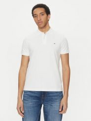 Tommy Hilfiger Polo Essential MW0MW35585 Biały Regular Fit. Białe koszulki polo męskie Tommy Hilfiger, m, bez wzorów, z bawełny, bez kołnierzyka, bez ramiączek. Za 239.99 zł.