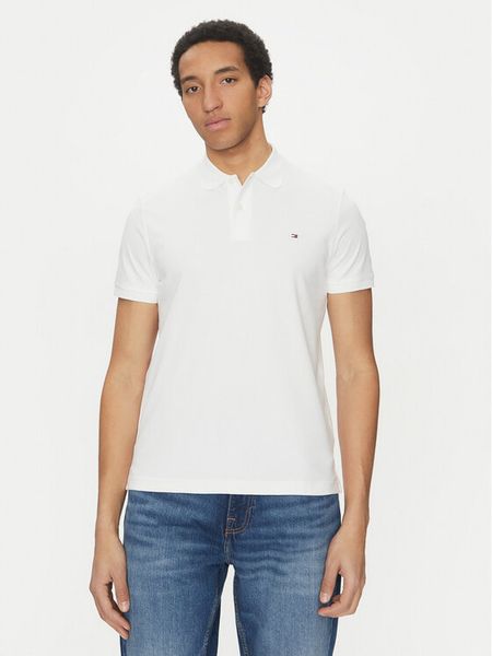 Tommy Hilfiger Polo Essential MW0MW35585 Biały Regular Fit. Białe koszulki polo męskie Tommy Hilfiger, m, bez wzorów, z bawełny, bez kołnierzyka, bez ramiączek. Za 219.99 zł.
