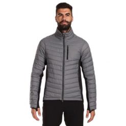 Kurtka puchowa Kilpi Actis. Szare kurtki męskie Kilpi, m, bez wzorów, z nylonu, sportowe, bez ramiączek, bez kaptura. Za 525.33 zł.