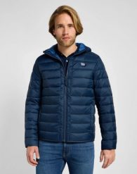 MESKA KURTKA LEE LIGHT PUFFER JKT RIVET NAVY 112355676. Niebieskie kurtki męskie Lee, na zimę, s, bez wzorów, bez ramiączek, bez kaptura. Za 299.99 zł.