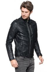 KURTKA SKÓRZANA TOM TAILOR LEATHER-LOOK BIKER JACKET 3721883.00.12 COL. 2578. Czarne kurtki męskie Tom Tailor, l, bez wzorów, ze skóry ekologicznej, klasyczne, bez ramiączek, bez kaptura. Za 149.99 zł.