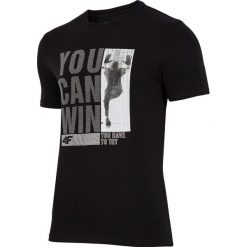 T-shirt męski TSM017 - głęboka czerń. T-shirty męskie marki 4f. W wyprzedaży za 49.99 zł.