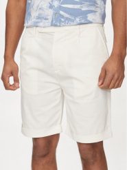 Guess Szorty materiałowe Noah M4GD14 WG3QA Écru Slim Fit. Szorty męskie Guess, z aplikacjami, z bawełny. Za 269.99 zł.