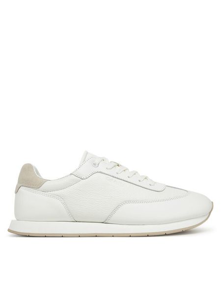 Calvin Klein Sneakersy Low Top Lace Up Tmbl Lth HM0HM01804 Biały. Białe buty sportowe na co dzień męskie Calvin Klein, m, bez wzorów, ze skóry, bez ramiączek, bez kaptura. Za 319.99 zł.