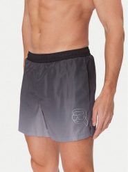 KARL LAGERFELD Szorty kąpielowe A1M46057 Czarny Regular Fit. Czarne kąpielówki męskie KARL LAGERFELD, l, bez wzorów, z syntetyku. Za 269.99 zł.